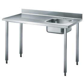 Electrolux 1400 mm Work Table with Upstand - Right Bowl PNC 132761