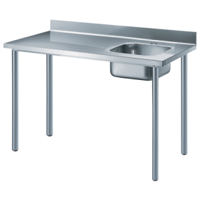 Electrolux 1400 mm Work Table with Upstand - Right Bowl PNC 133061