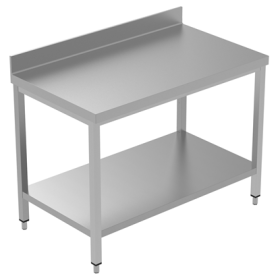 Electrolux 1200 mm Work Table with Upstand and with Lower Shelf PNC 134095