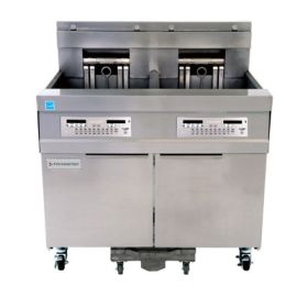 Frymaster 21814EF twin tank electric high-production fryer with filtration