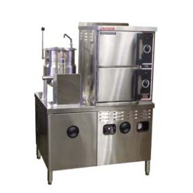 Market Forge 3500M42MT12E 6 pan steamer on 42" wide electric boiler with 12 gallon kettle
