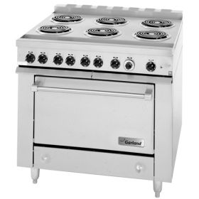 Garland 36E Series Electric Commercial Range 36ER33. 6 Hobs and Standard Oven