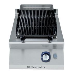 Electrolux 371044 700XP 400mm wide Gas Lava Stone Chargrill. Model number: E7GRGDLC00