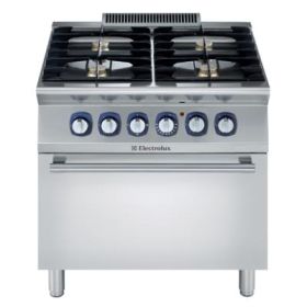 Electrolux 371125 Cooking Range 700XP 4 Burner Gas Commercial Range on Electric Oven. Model number: E7GCGH4CEN