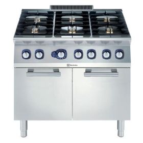 Electrolux 371215 6 burner gas range on large gas oven 700XP. Model number: E7GCGI6CL0