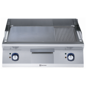Electrolux 700XP 800mm Electric Fry Top, Smooth and Ribbed Brushed Chrome Plate PNC 371347