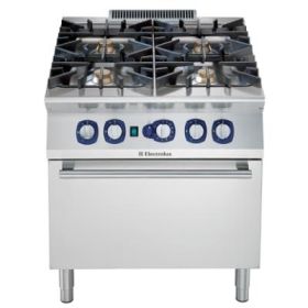 Electrolux 391007 900XP 4 Burner Gas Commercial Range 6 kW on Convection Oven. Model number: E9GCGH4CVL