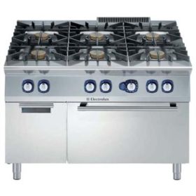 Electrolux 391014 900XP 6 Burner Gas Range 10 kW on Gas Oven with Cupboard. Model number: E9GCGL6C1M
