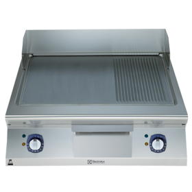 Electrolux 900XP 800mm Electric Fry Top, Smooth and Ribbed Brushed Chrome Plate PNC 391358