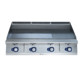 Electrolux 900XP 1200mm Gas Fry Top HP, Smooth and Ribbed scratch resistant chromium Plate PNC 391407