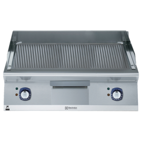 Electrolux 900XP 800mm Electric Fry Top, Ribbed Brushed Chrome Plate PNC 391408