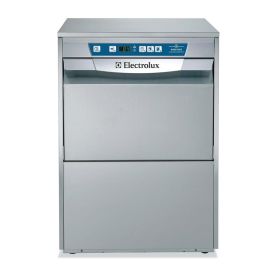 Electrolux 502033 undercounter dishwasher cleans 720 dishes per hour. Model number: EUCAIG