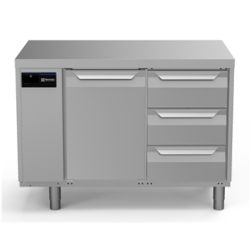 Electrolux ecostore HP Premium Refrigerated Counter - 290lt, 1-Door, 3x1/3 Drawers, Remote PNC 710012