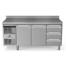 Electrolux ecostore HP Premium Refrigerated Counter - 440lt, 2-Door, 3x1/3 Drawers, Upstand PNC 710038