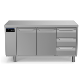 Electrolux ecostore HP Premium Refrigerated Counter - 440lt, 2-Door, 3x1/3 Drawers, Remote PNC 710039