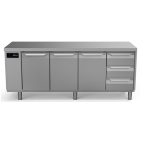 Electrolux ecostore HP Premium Refrigerated Counter - 590lt, 3-Door, 3x1/3 Drawers, Remote PNC 710073