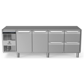 Electrolux ecostore HP Premium Refrigerated Counter - 590lt, 2-Door, 4x1/2 Drawers, No Top PNC 710078