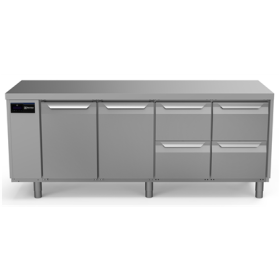 Electrolux ecostore HP Premium Refrigerated Counter - 590lt, 2-Door, 4x1/2 Drawers, Remote PNC 710080