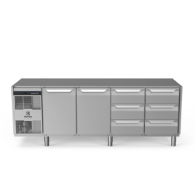 Electrolux ecostore HP Premium Refrigerated Counter - 590lt, 2-Door, 6x1/3 Drawers, No Top PNC 710081