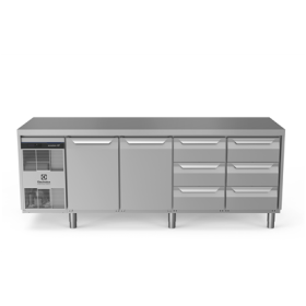Electrolux ecostore HP Premium Refrigerated Counter - 590lt, 2-Door, 6x1/3 Drawers PNC 710082