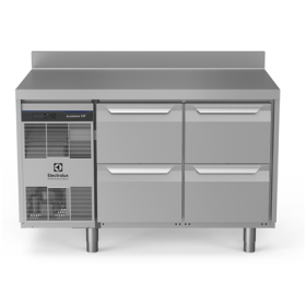 Electrolux ecostore HP Premium Refrigerated Counter - 290lt, 4 Drawers with upstand PNC 710134