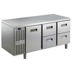 Electrolux 726146 Refrigerated Counter. Benefit Line 1 Door and 4 Drawers - AISI 304. Model number: RCSN3M14