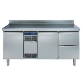 Electrolux 726564 Refrigerated Counter with Splashback. Capacity: 440 litres. 2 Door with 2 Drawers. Model number: RCDR3M22U
