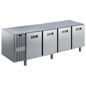 Electrolux 726670 Refrigerated Counter finished with AISI 304 steel. 4 Doors. Model number: RCSN4M4T