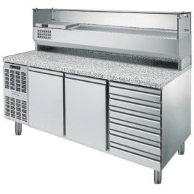 Electrolux 727148 HD Line pizza counter 2 doors 6 drawers. Model number: RCSH2D6W