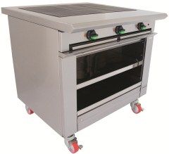 Falcon E1026X Chieftain Electric Boiling Top with Three Elements. Mounted on a Base Stand