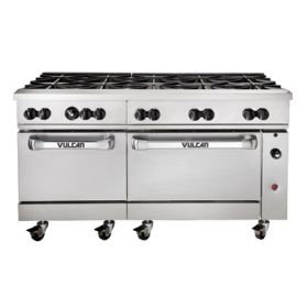 Vulcan Hart 60SC-10B gas cooking range. Endurance™ series. 10 burners and 2 ovens. 