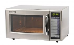 Sharp R-21AT 1000w Durable Light Duty Programmable Touch Control Microwave Oven