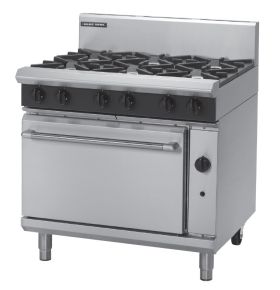 Blue Seal G506D 6 Burner Gas Commercial Range With 2-1 Gastronorm Oven