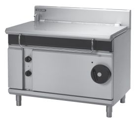 Blue Seal G580-12E Gas Bratt Pan With Electric Power Tilting. Steel Pan. 120 Litres Capacity
