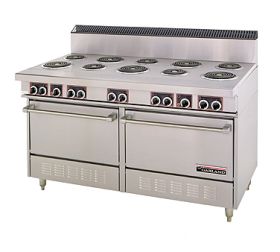 Garland S684 60 Inch Series Commercial Electric Range. Ten Hobs with Double Oven