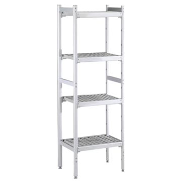 Electrolux 475x950 mm Aluminium Storage Rack with 4 Polyethylene Shelves PNC 137032