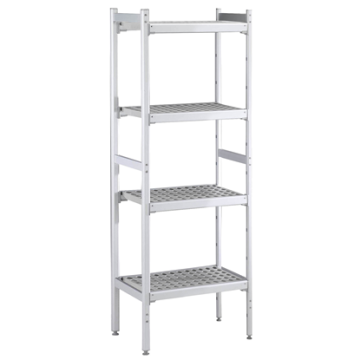 Electrolux 475x1037 mm Aluminium Storage Rack with 4 Polyethylene Shelves PNC 137033