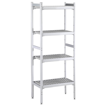 Electrolux 475x1126 mm Aluminium Storage Rack with 4 Polyethylene Shelves PNC 137034