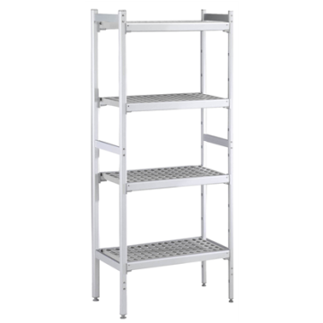 Electrolux 475x1216 mm Aluminium Storage Rack with 4 Polyethylene Shelves PNC 137035