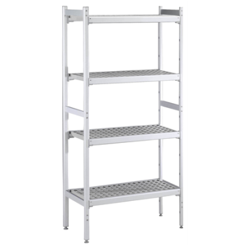 Electrolux 475x1569 mm Aluminium Storage Rack with 4 Polyethylene Shelves PNC 137037