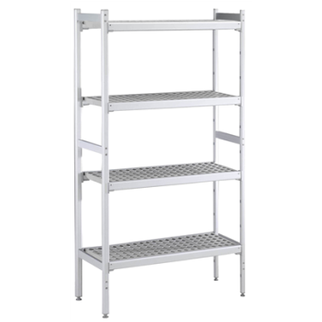 Electrolux 475x1569 mm Aluminium Storage Rack with 4 Polyethylene Shelves PNC 137038