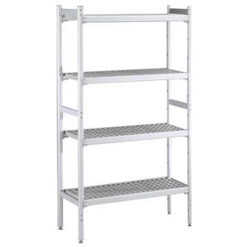 Electrolux 475x1606 mm Aluminium Storage Rack with 4 Polyethylene Shelves PNC 137039