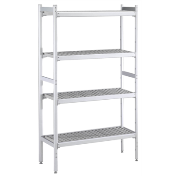 Electrolux 475x1696 mm Aluminium Storage Rack with 4 Polyethylene Shelves PNC 137040