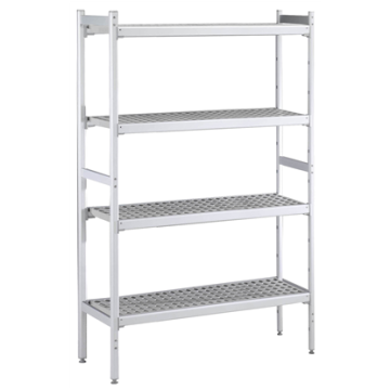 Electrolux 475x1872 mm Aluminium Storage Rack with 4 Polyethylene Shelves PNC 137042