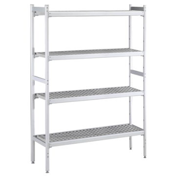 Electrolux 475x2048 mm Aluminium Storage Rack with 4 Polyethylene Shelves PNC 137044