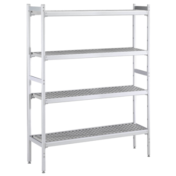 Electrolux 475x2224 mm Aluminium Storage Rack with 4 Polyethylene Shelves PNC 137045