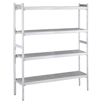 Electrolux 475x2404 mm Aluminium Storage Rack with 4 Polyethylene Shelves PNC 137046