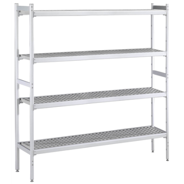 Electrolux 475x2760 mm Aluminium Storage Rack with 4 Polyethylene Shelves PNC 137048