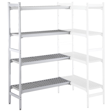 Electrolux 475x1668 mm Aluminium Corner Storage Rack with 4 Polyethylene Shelves PNC 137080