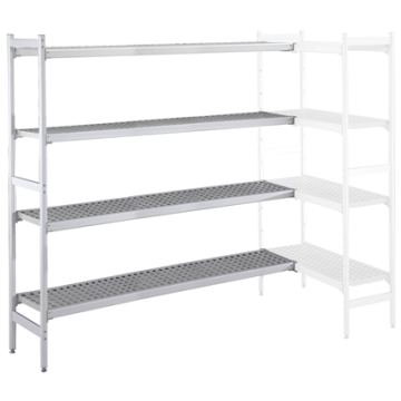 Electrolux 475x2907 mm Aluminium Corner Storage Rack with 4 Polyethylene Shelves PNC 137089